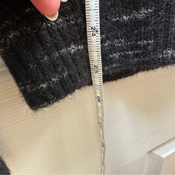 EVERLANE THE COCOON CREW SWEATER ALPACA XXS BLACK HEATHER GREY oversized crew - Picture 3 of 7